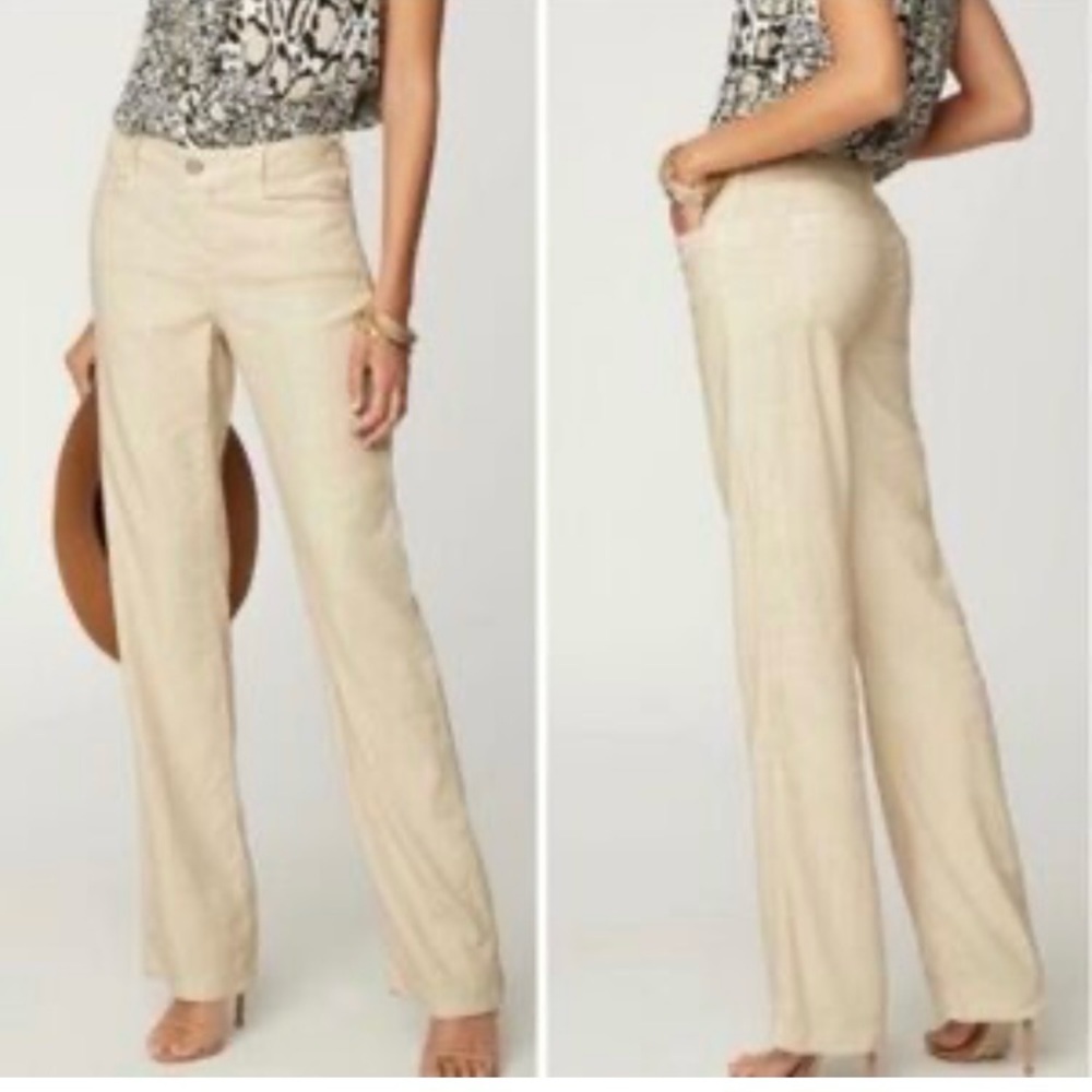 NYDJ The Trouser Straight Pants Linen Blend Size 18 NWT